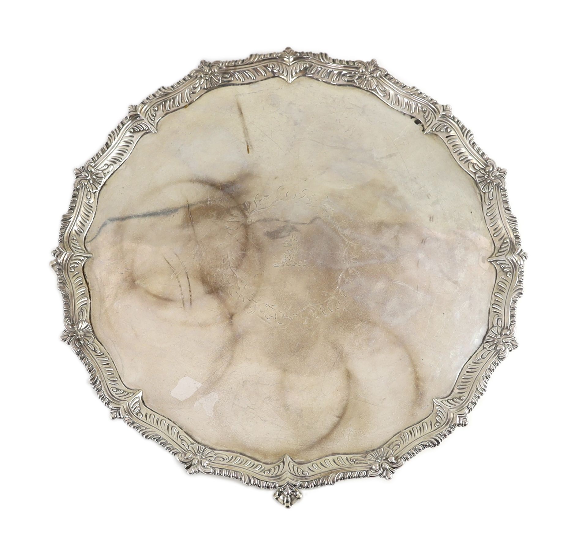 A George III silver salver, by Richard Rugg